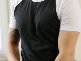 Bastian karim play with his sexy uncut dick