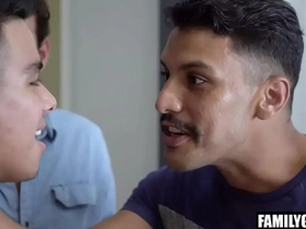 Latino gay boy fucked rough by step cousins