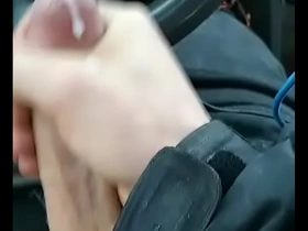 Moaning car cumshot